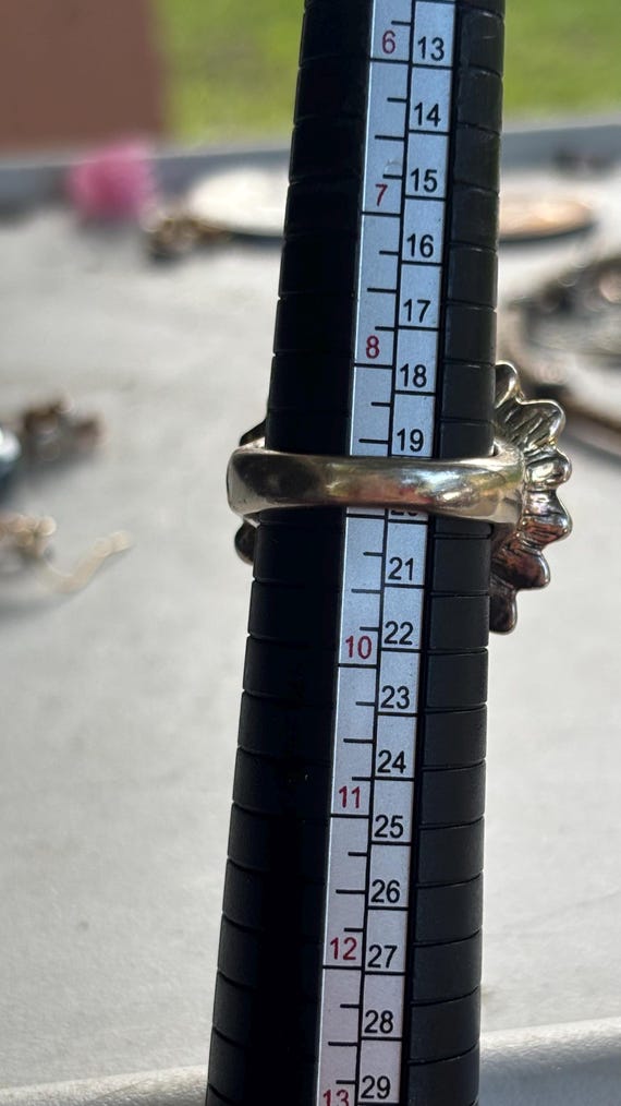 A huge solid sterling silver sunflower statement,… - image 4