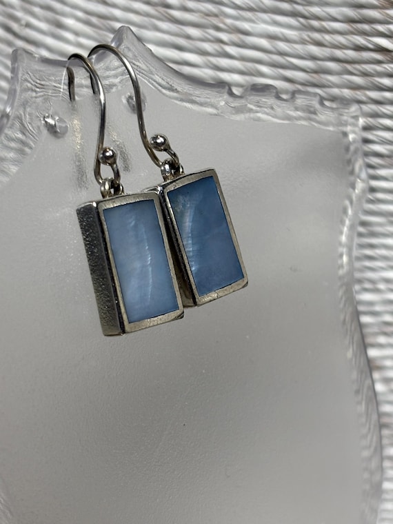 beautiful Sterling silver dangle hook earrings - image 2