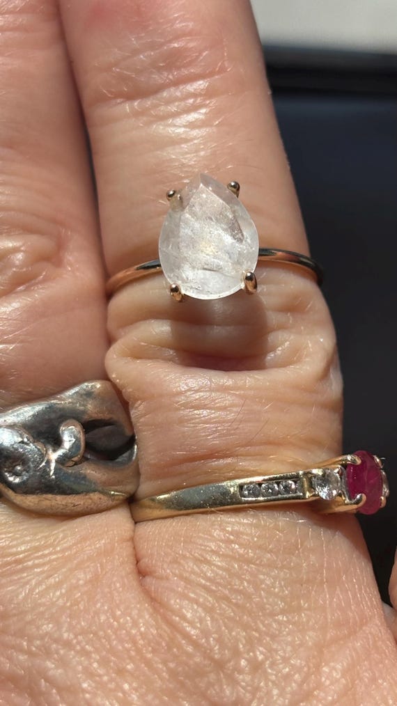 Goldfilled  moonstone engagement ring - image 1