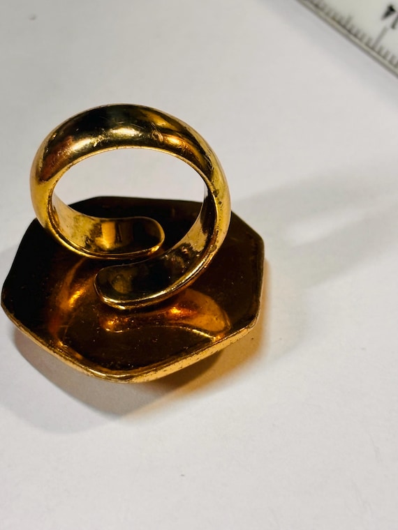 Charles Albert Solid Sand Dollar Adjustable Ring - image 2