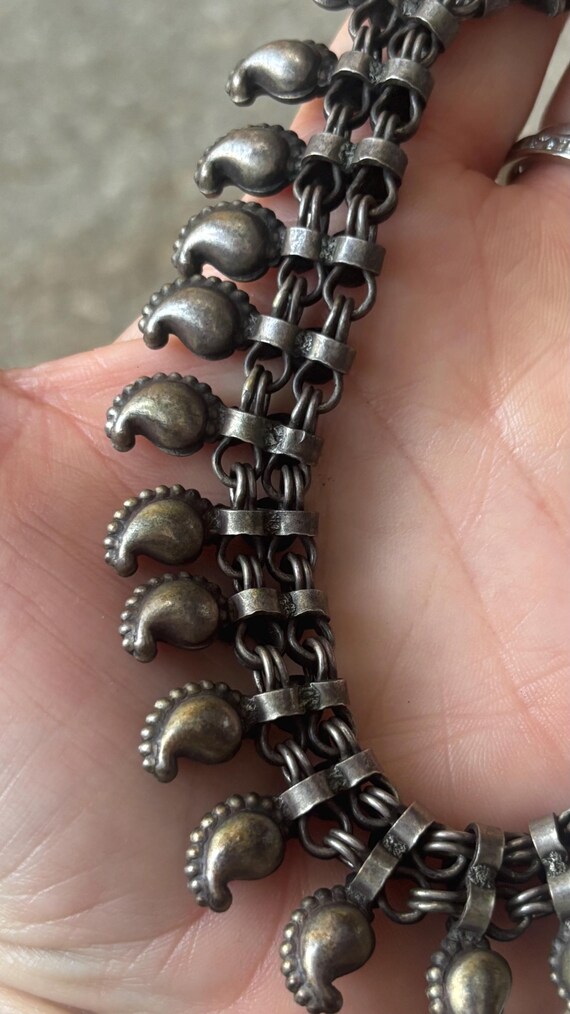 India Rajasthan solid silver cones pendants beads… - image 8