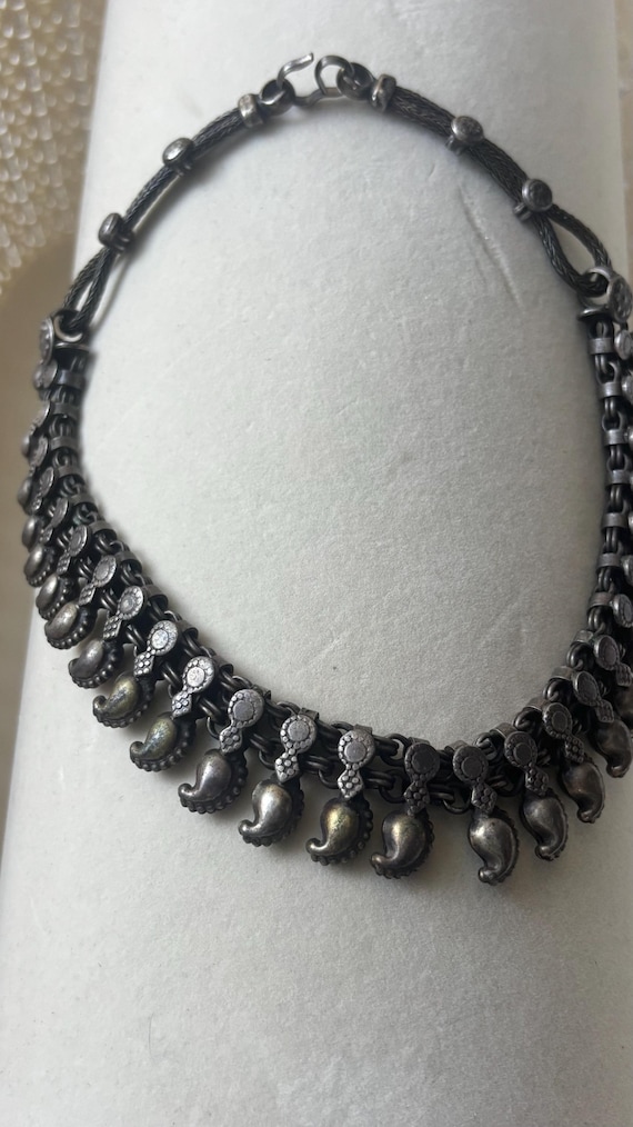 India Rajasthan solid silver cones pendants beads… - image 10