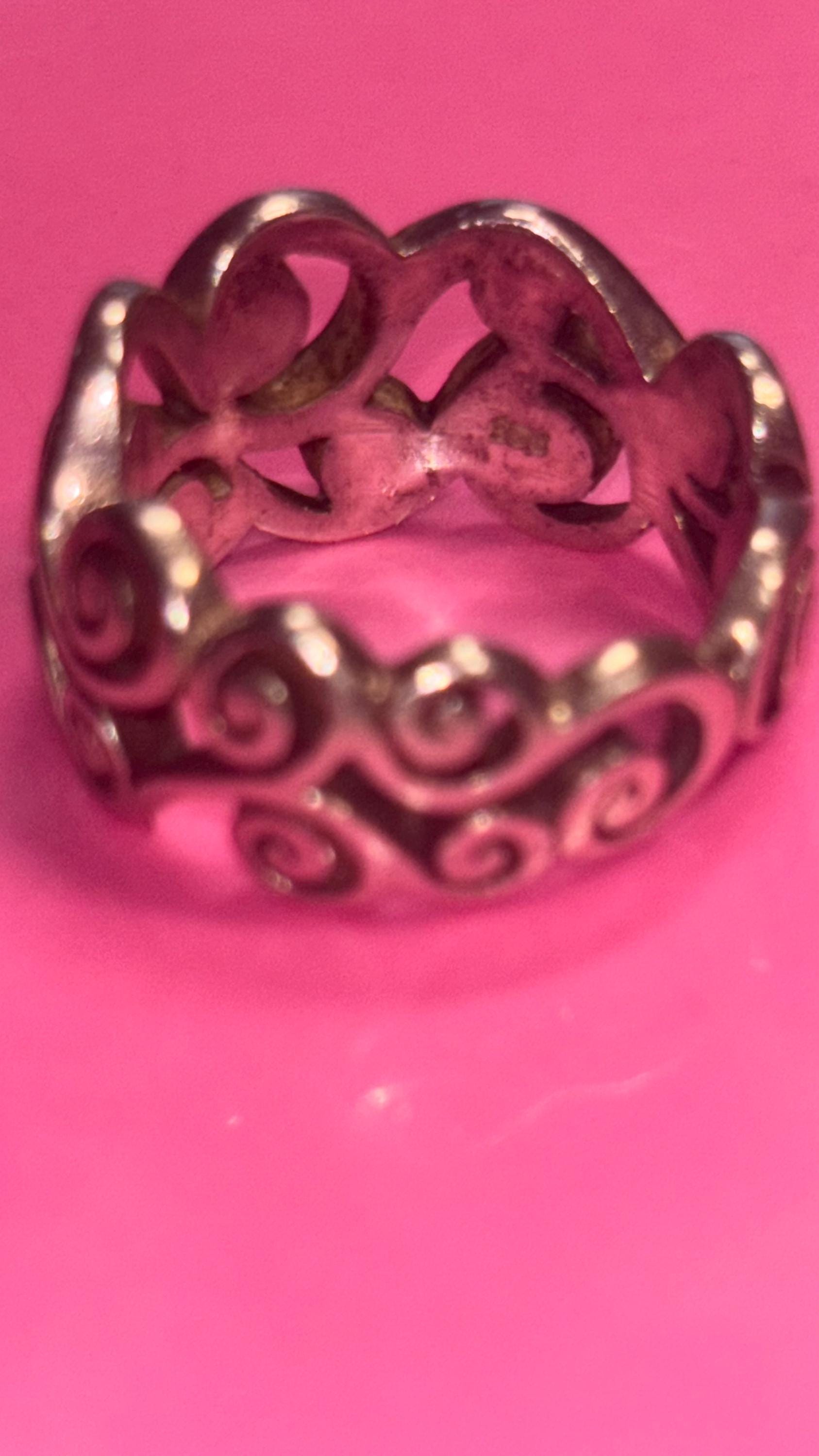 Wide Scroll Wide Scroll Design Sterling Silver Ring - Etsy