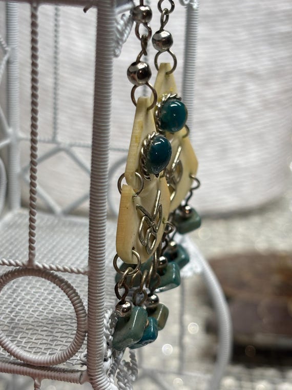 A handmade Peruvian dangle earrings - image 2