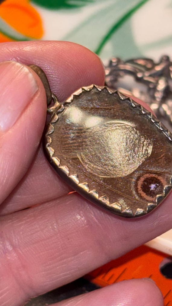 Sterling silver rectangle blue Morpho Butterfly w… - image 2