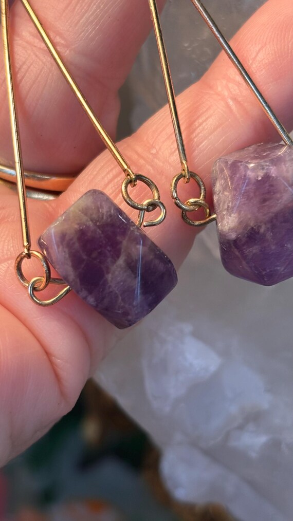Amethyst dangle earrings - image 4