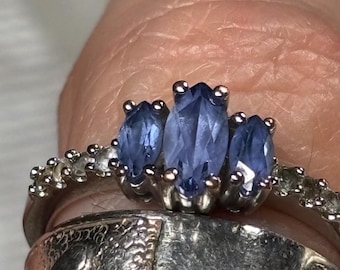 925 Sterling Silver Tanzanite ring size 7