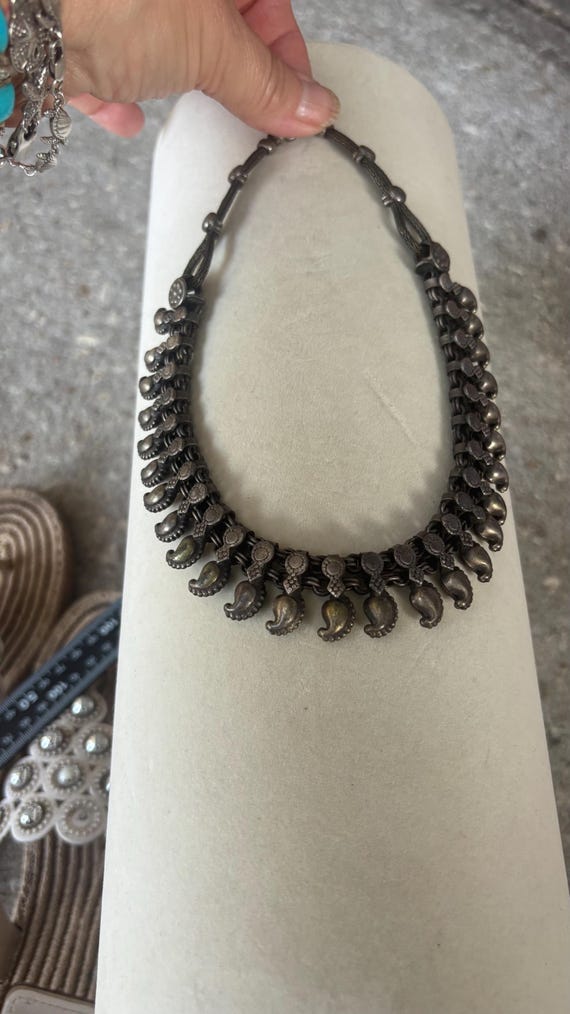 India Rajasthan solid silver cones pendants beads… - image 2