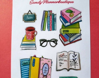 Bookworm planner stickers   planner girl stickers