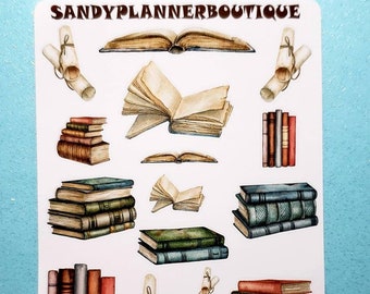 Planner Sticker   Old Fashion Books    Planner Girl Stickers