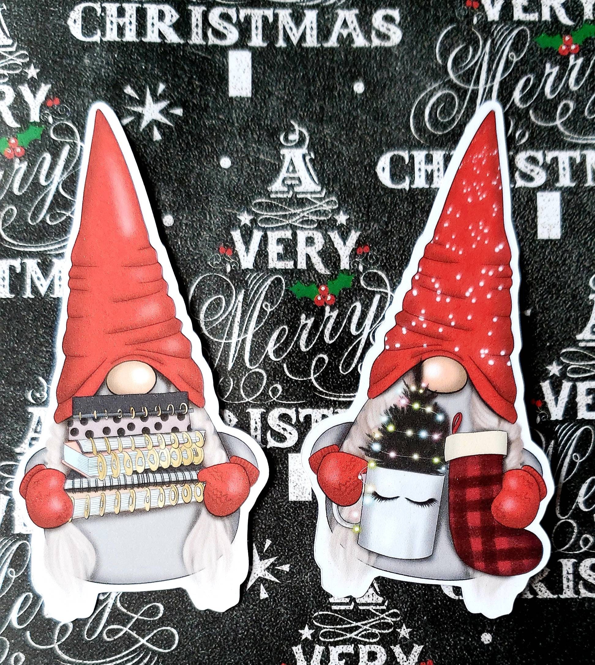 Christmas Gnome Gnome Stickers Gnome Die Cut Planner Sticker Etsy