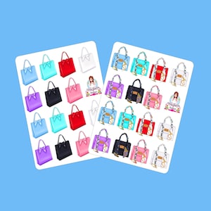 Springtime Purse Planner Stickers: Waterproof Decorative Stickers