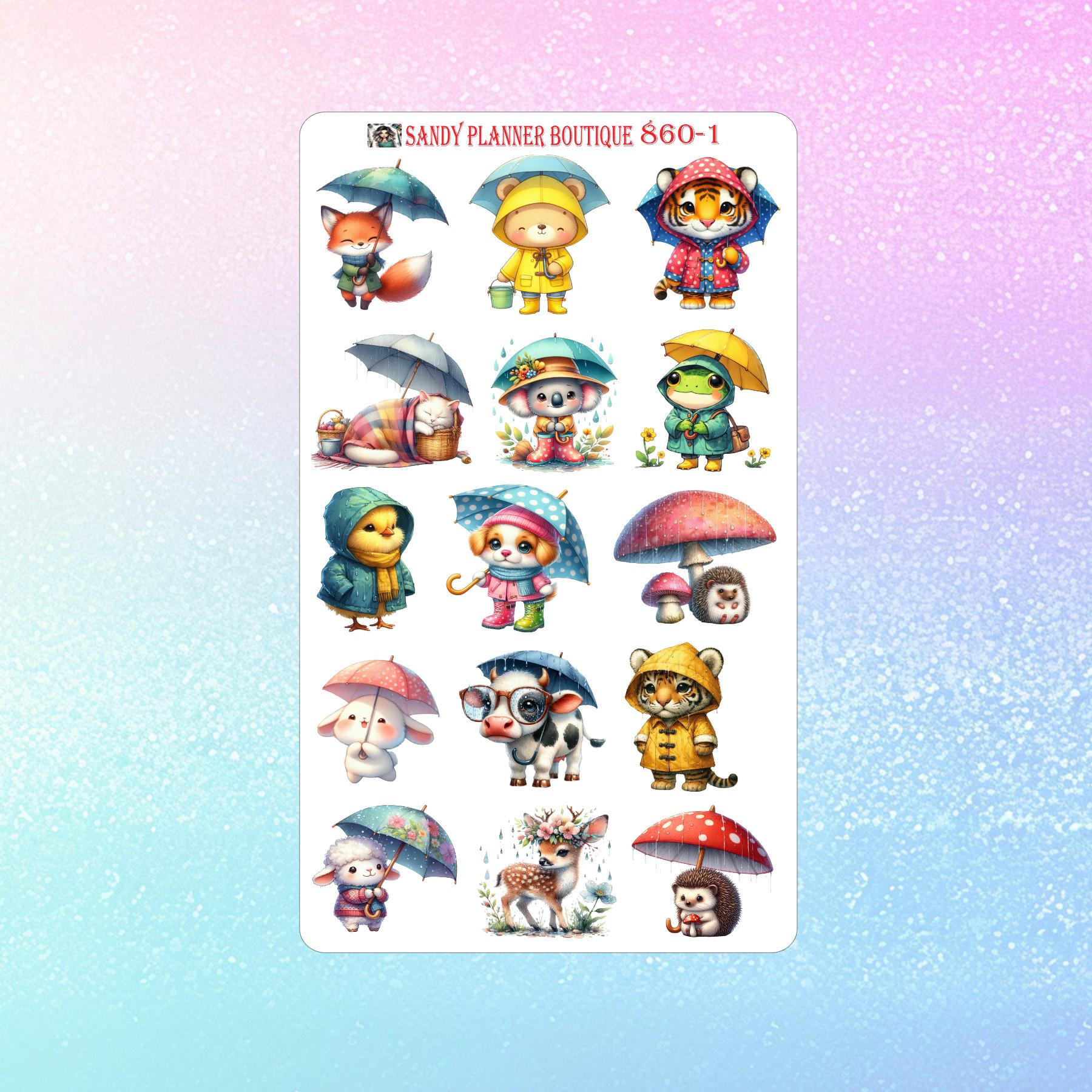 Rainy Day Fun Planner Sticker | Decorative Stickers 860-1 to 860-2 - Etsy