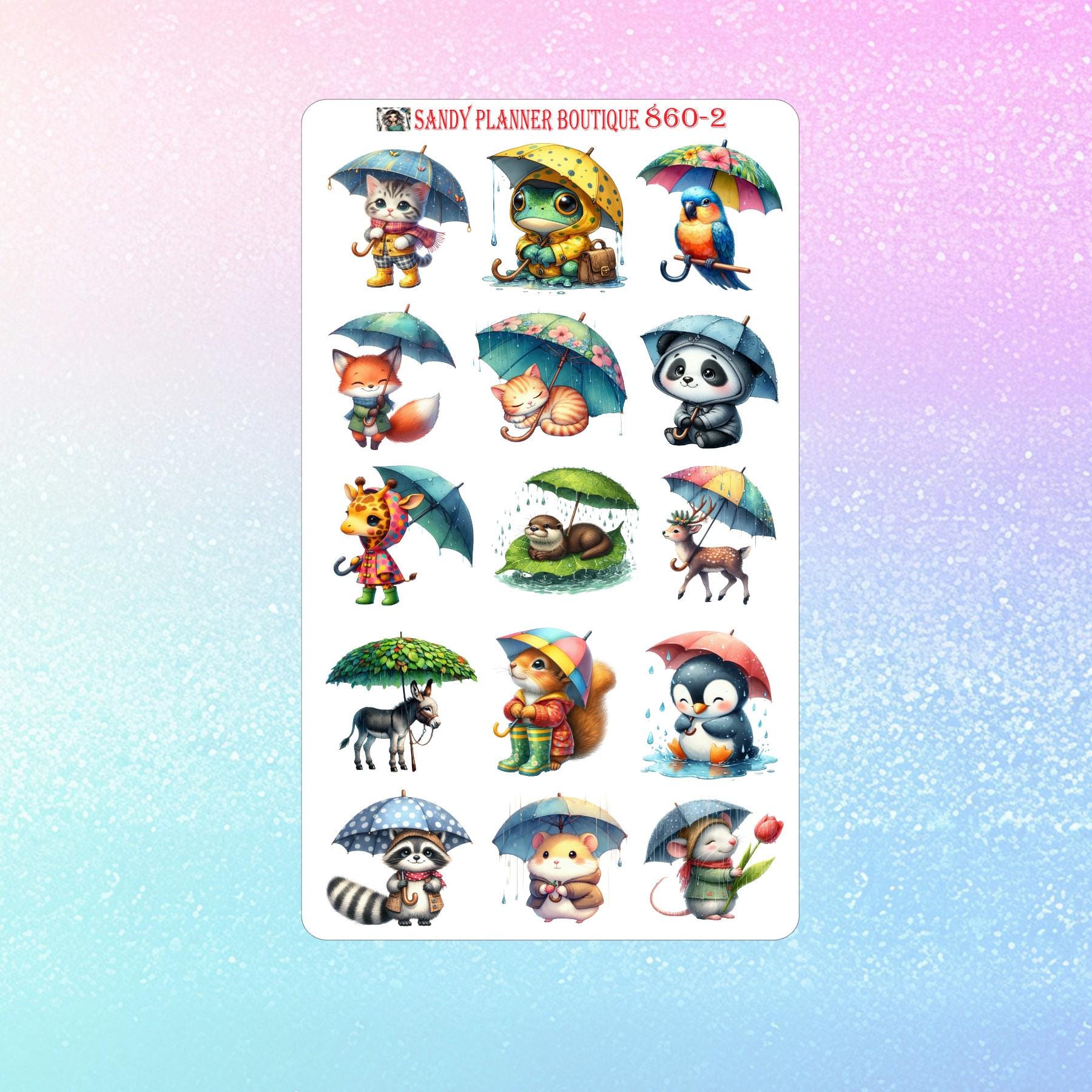 Rainy Day Fun Planner Sticker | Decorative Stickers 860-1 to 860-2 - Etsy
