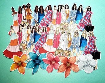 Planner Die Cut     Summer Girl Fashion Die cuts   Planner Girl Die cuts    Fashion Stickers Summer Die cuts