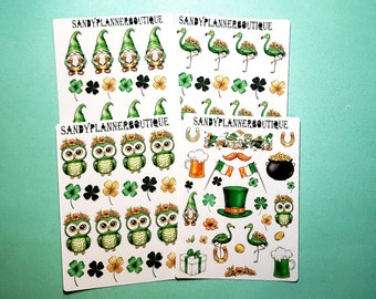 Saint Patrick Day Sticker   Owl Sticker   Flamingo Sticker   Gnome Sticker   Planner Sticker   Planner Girl Sticker