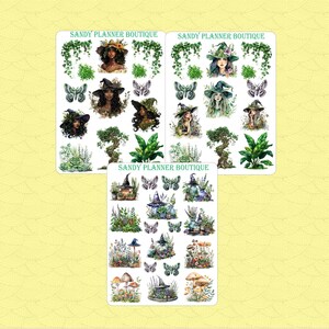 Sticker jardin Sticker plante agenda Stickers fille Sticker décoratif Sticker fonctionnel Agenda hebdomadaire calendrier Sticker