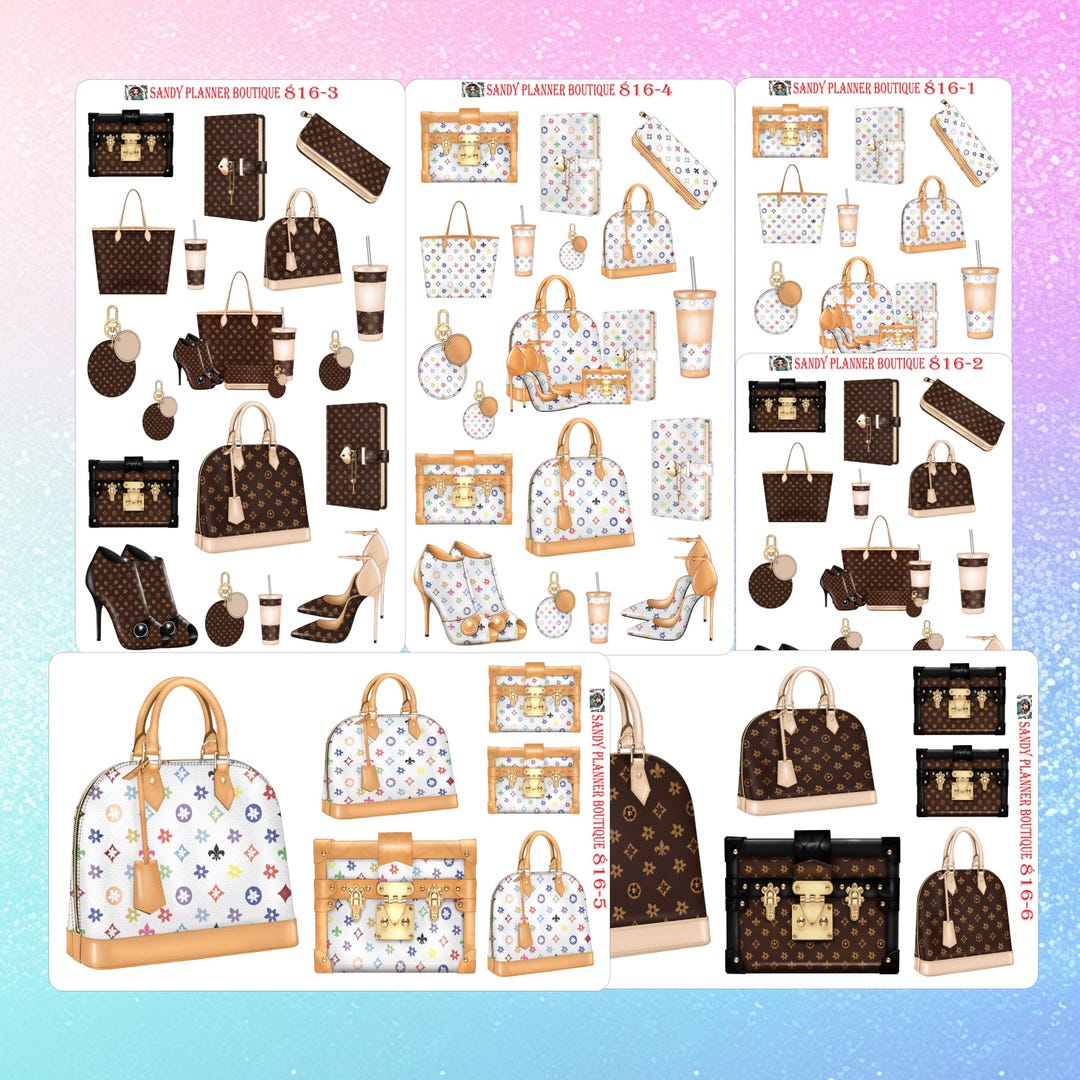 Purse Planner Stickers: Functional Scrapbooking Stickers 816-1 to 816-6 ...