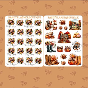 Sticker football Sticker automne Agenda Stickers fille Sticker décoratif Sticker fonctionnel Agenda hebdomadaire calendrier Sticker