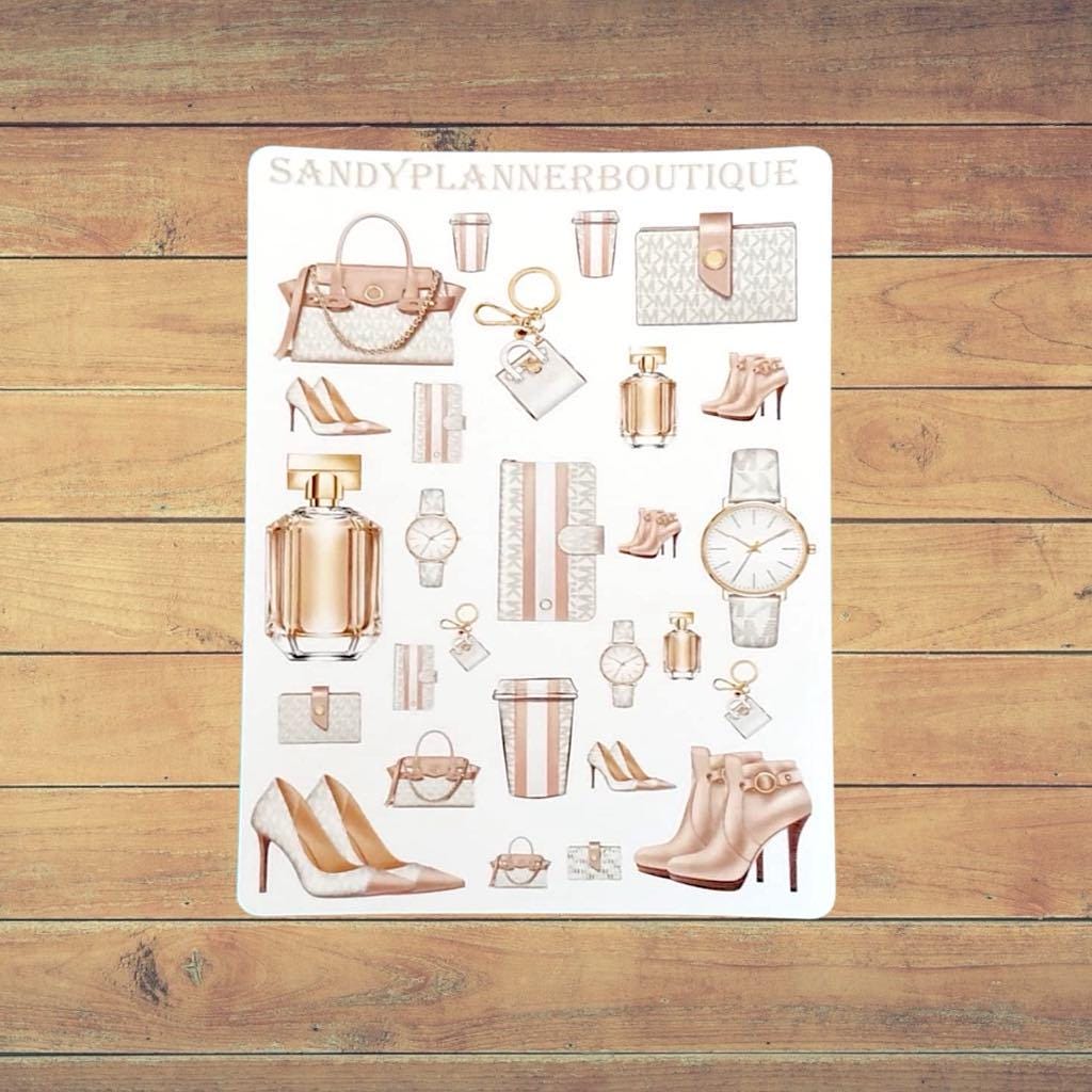 Fashion Stickers: Purse, Perfume, Planner Decoration - Etsy