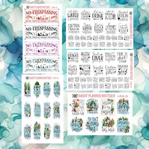 Snarky Quotes Plant Quotes Planificateur Autocollant de jour Autocollant fille d'agenda Autocollant décoratif Autocollant fonctionnel 183-1 183-2 183-3 183-4 183-4
