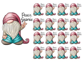 Planner Sticker   Peace Out Gnome Stickers