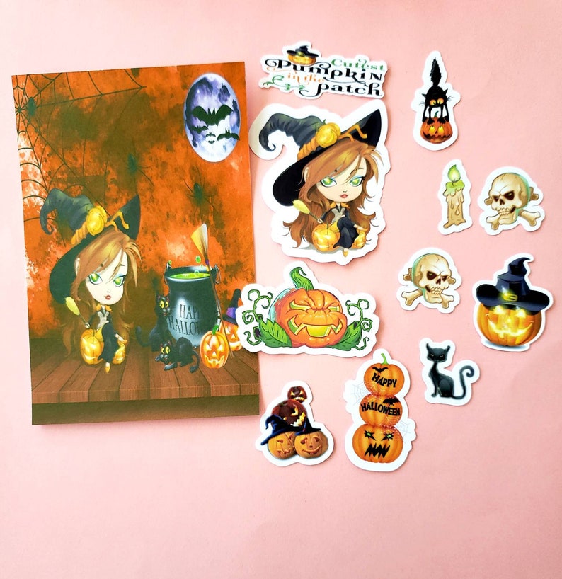Halloween die cuts planner die cuts planner girl die cuts Halloween stickers