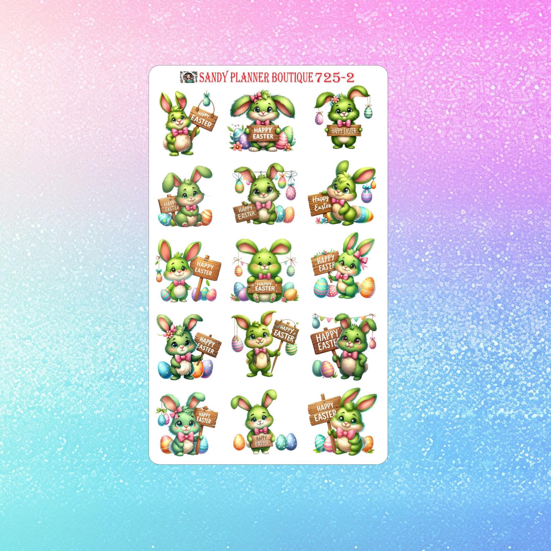 Easter Bunny and Chicks Planner Sticker | Decorative Stickers 725-1 to ...
