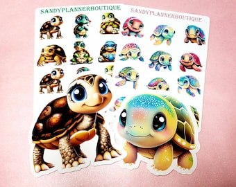 Turtle Sticker   Planner Sticker   Nature Sticker   Planner Girl Sticker