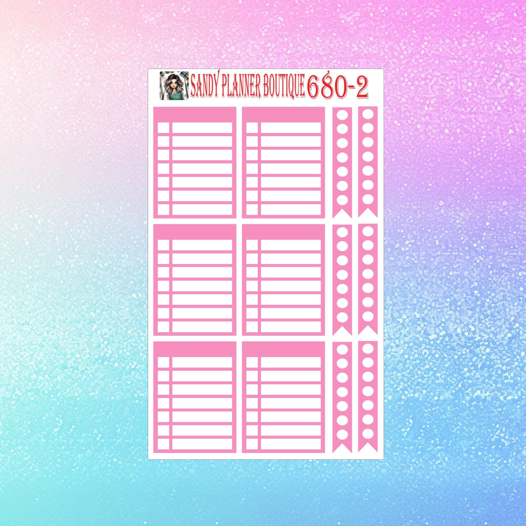 Check Box and Lists Functional Stickers: Waterproof Planner Stickers ...