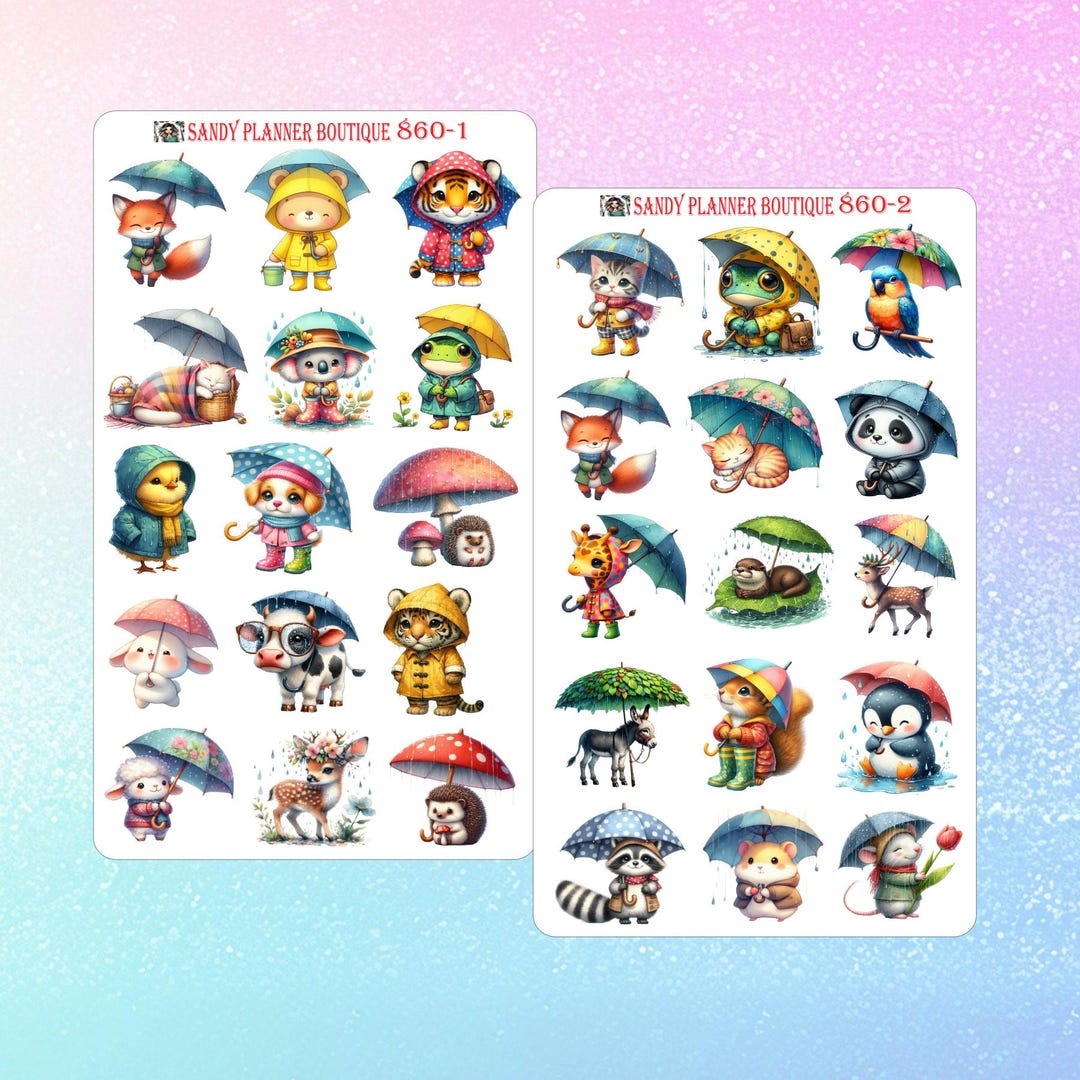 Rainy Day Fun Planner Sticker | Decorative Stickers 860-1 to 860-2 - Etsy
