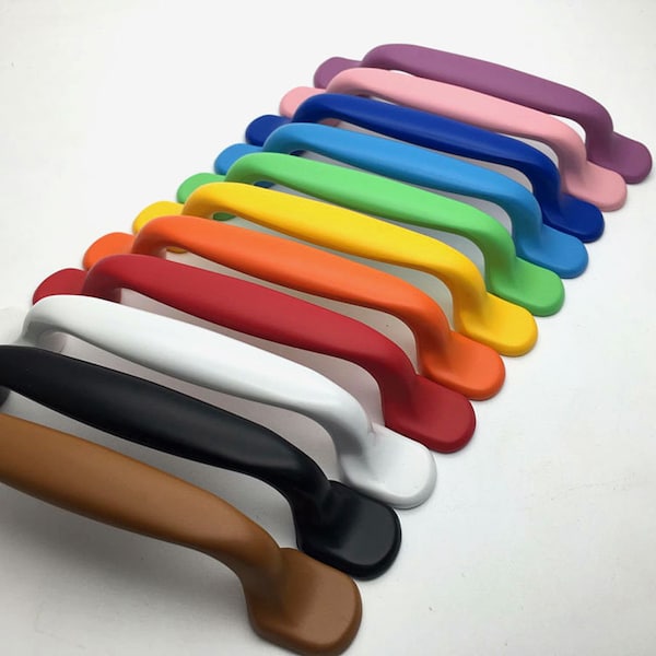 3.75" Colorful Drawer Pull Handles Dresser Knob Pull Handle Kitchen Cabinet Door Handles Orange Yellow Red Pink Black White Green Blue 96 mm