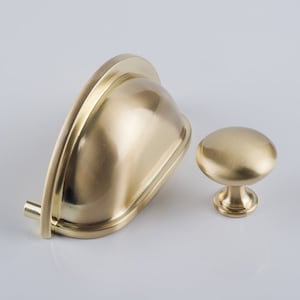 3" Cup Drawer Pull Handles Knob Dresser Knobs Handle Pulls Bin Cabinet Door Handles Kitchen Handle Pull Knobs Brushed Gold Hardware 76mm