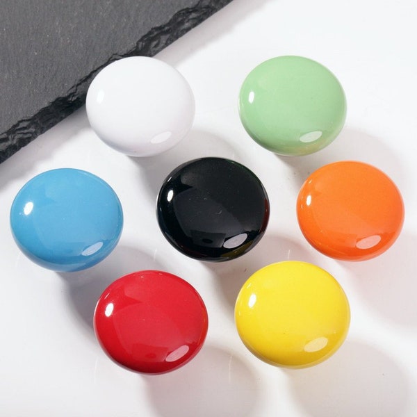 Knobs Dresser Knob Drawer Pulls Handles Ceramic Knob Cabinet Knobs Kitchen Door Furniture Hardware White Black Yellow Red Blue Green Orange