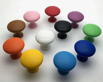 Colorful Dresser Knobs Drawer Pulls Knobs Kids Kitchen Cabinet Door Knob Orange Yellow Red Pink Black White Green Blue Purple Brown