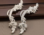 Shabby Chic Dresser Drawer Pulls Handles White Gold Silver French Country Kitchen Cabinet Handle Pull Antique Furniture Hardware