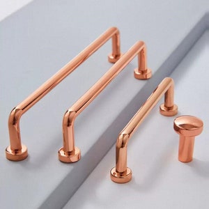 3.75" 5" 6.3" Rose Gold Drawer Pulls Knobs Dresser Knobs Pulls Cabinet Pull Handles Kitchen Cupboard Handle Pulls Cabinet Hardware