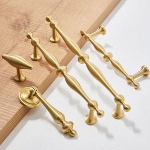 3.75" 5" 6.3" Exquisite Cabinet Handles Knobs Drop Pulls Dresser Drawer Solid Brass Knobs Handles Kitchen Pull Ring Wardrobe Hardware