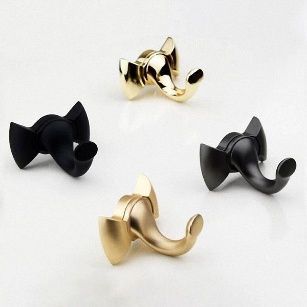 Decorative Hooks Black / Gold Elephant Nose Hook Wall Hooks Rear Door Hook Coat Hook Hangers Rack Hooks Versatile Hardware