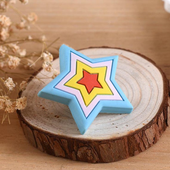 Pentagram Knob Kids Dresser Knobs Drawer Knobs Pull Blue Etsy