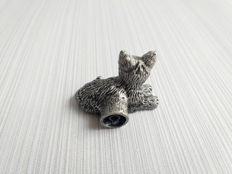 Cat Knobs Dresser Knobs / Drawer Knobs / Pewter Antique Silver Etsy