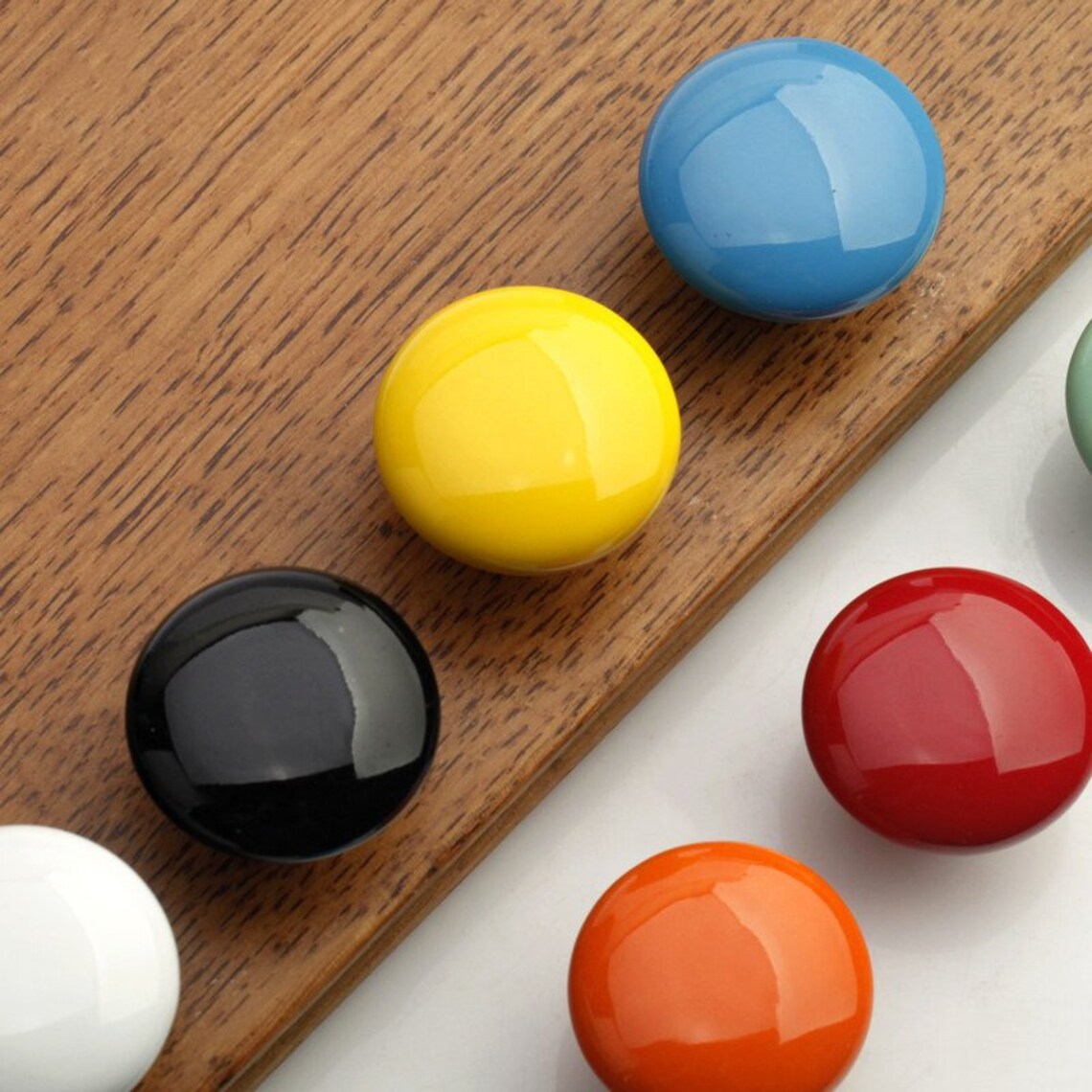Colorful Ceramic Knobs Kids Childrens Drawer Knobs / Ceramic Etsy