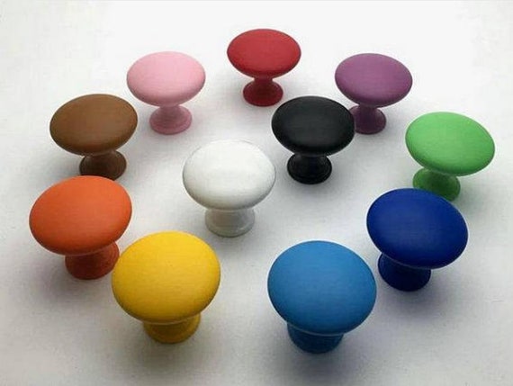 Colorful Dresser Knobs Drawer Pulls Knobs Kids Kitchen Cabinet Etsy