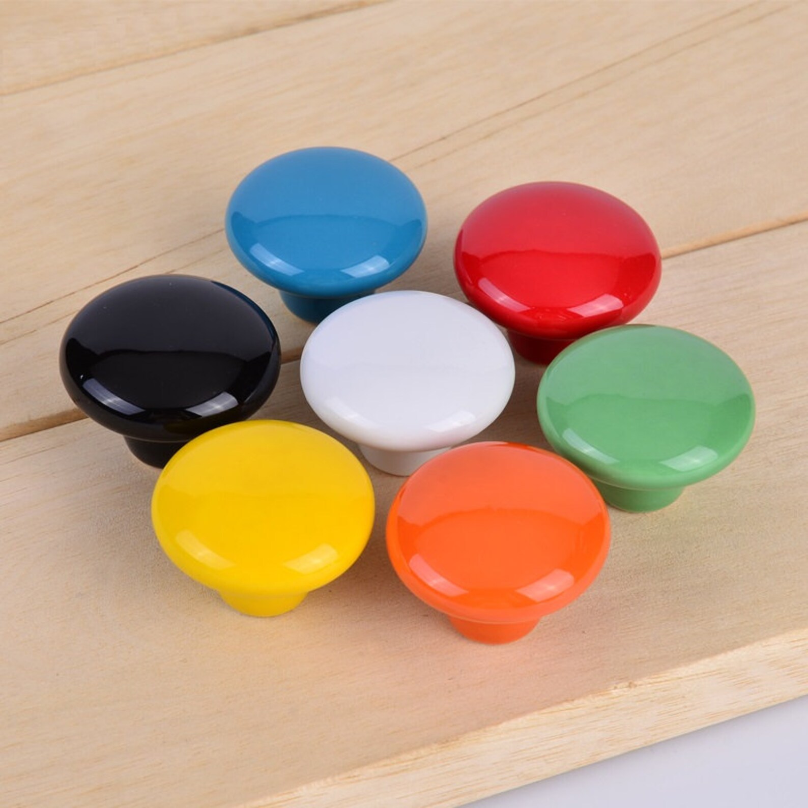 Colorful Kids Childrens Drawer Knobs / Ceramic Knobs Kitchen Etsy