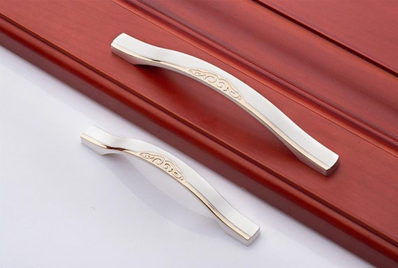 Dresser Pulls Drawer Pull Handles White Gold Shabby Chic - Shabby Chic Kitchen Door Handles Dresser Pulls Drawer Pull Handles White Gold Shabby Chic - Shabby Chic Kitchen Door Handles