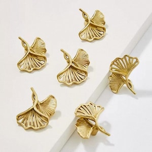 Unique Brass Drawer Knobs Pulls Handles Kitchen Knobs Pulls Dresser Handle Knob Cabinet Door Handle Ginkgo leaf Exquisite Hardware