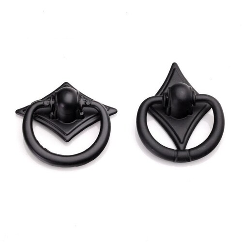 Black Drop Ring Vintage Dresser Drawer Pulls Handles Knobs Etsy
