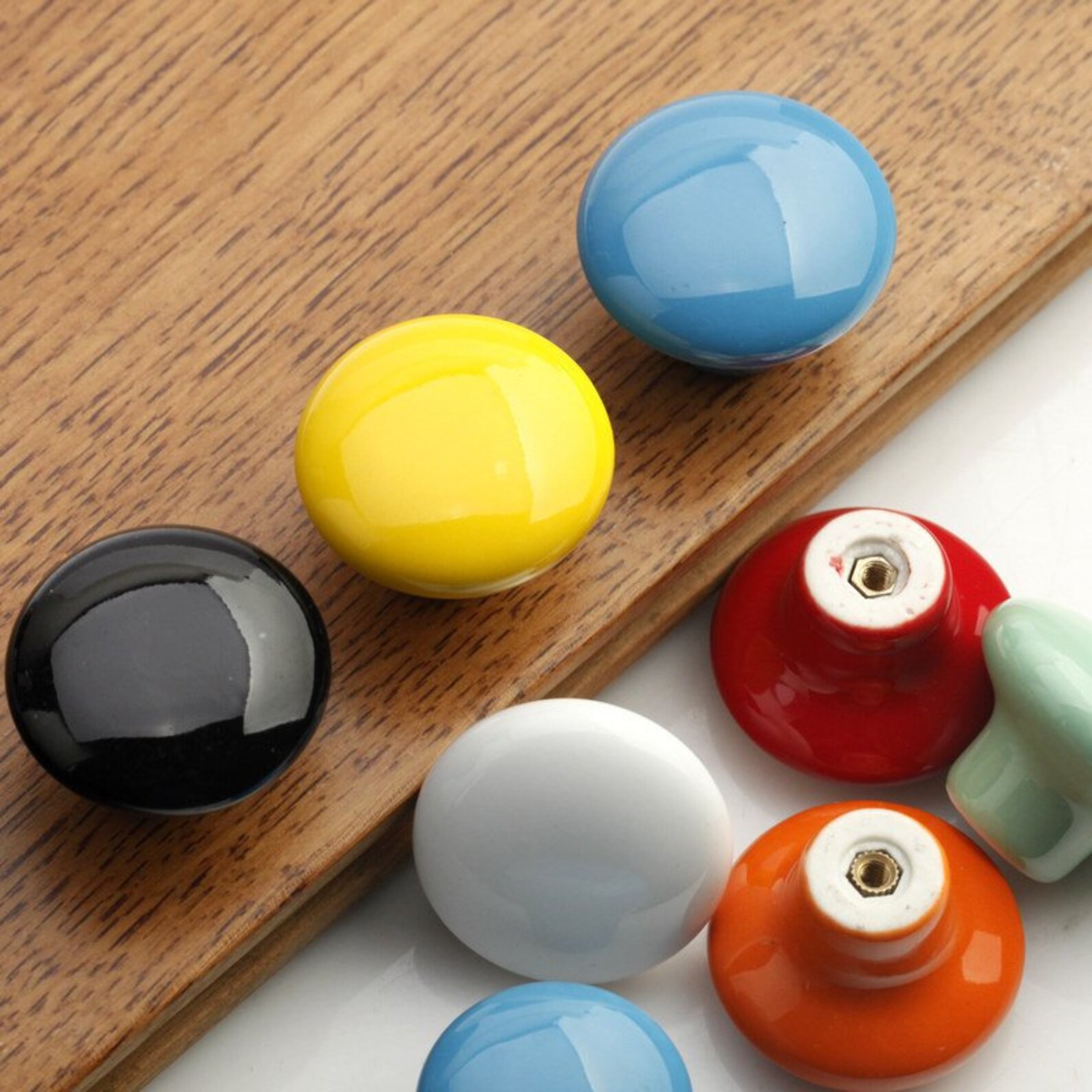 Colorful Ceramic Knobs Kids Childrens Drawer Knobs / Ceramic Etsy