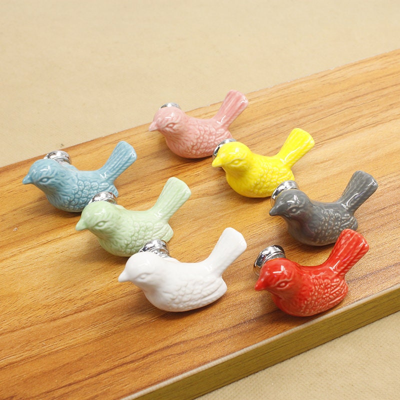 Bird Knobs Dresser Knob Childrens Drawer Knobs Pulls Handles Etsy