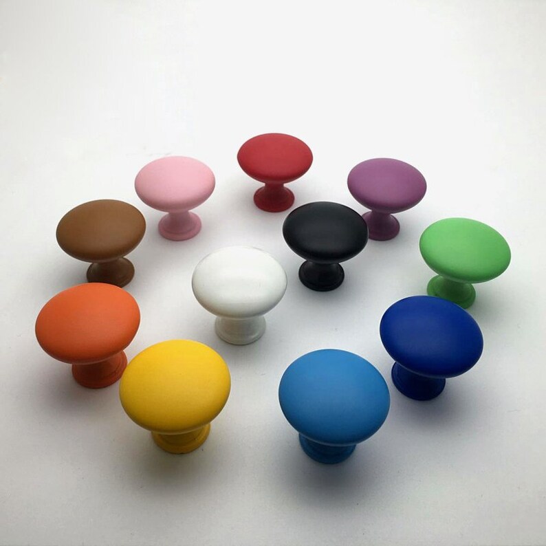 Colorful Knob Drawer Knobs Pulls Kitchen Knobs Kids Etsy